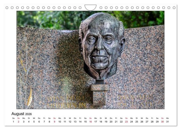 Produktbild: Komponisten-Denkm&auml;ler in Wien (Wandkalender 2026 DIN A4 quer), CALVENDO Monatskalender