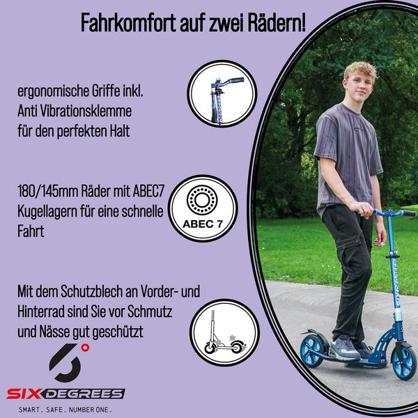 Produktbild: SIX DEGREES Alu Scooter Junior 180/145