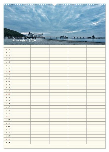 Produktbild: R&uuml;gen - Urlaubsparadies an der Ostsee - Familienplaner (Wandkalender 2026 DIN A2 hoch), CALVENDO Monatskalender