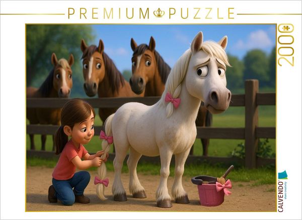 Produktbild: CALVENDO Puzzle F&uuml;r die kleine Freundin ertrage ich auch rosa | 2000 Teile Lege-Gr&ouml;&szlig;e 90x67cm Foto-Puzzle f&uuml;r gl&uuml;ckliche Stunden