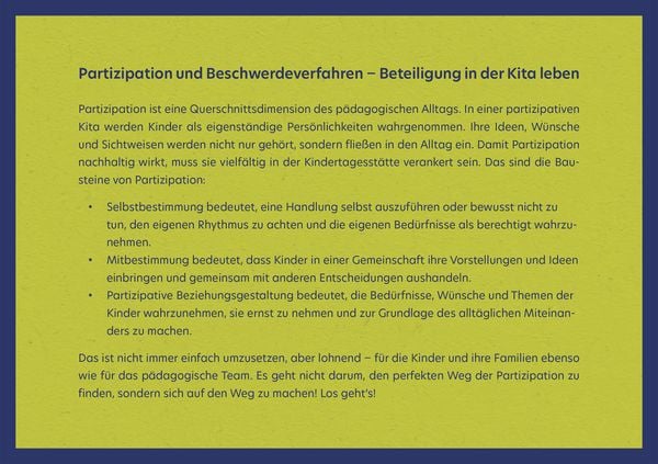 Produktbild: Partizipation in Krippe und Kita. 40 Reflexionskarten f&uuml;r die Teamarbeit