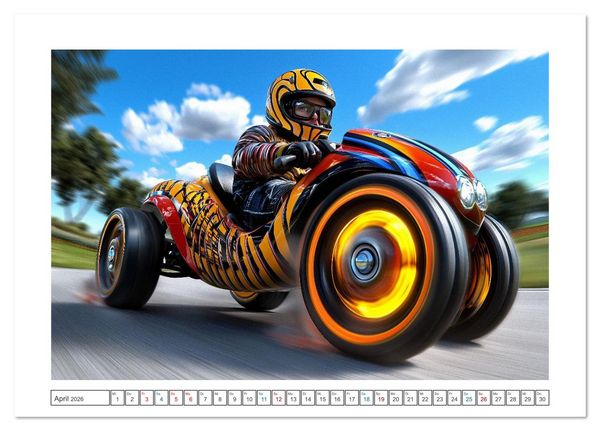 Produktbild: Zero Rider (Tischkalender 2026 DIN A5 quer), CALVENDO Monatskalender