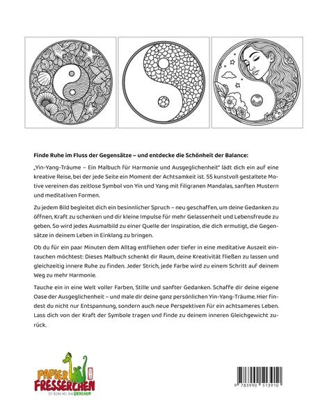 Produktbild: Yin-Yang-Tr&auml;ume: Ein Malbuch f&uuml;r Harmonie und Ausgeglichenheit