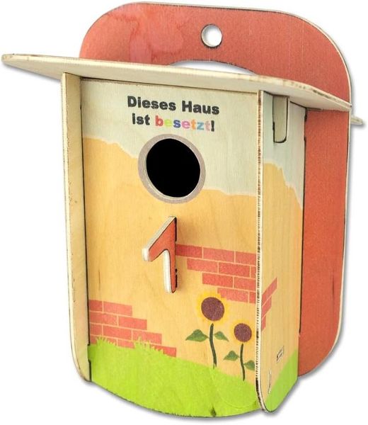 Produktbild: PEBARO 399/3S - Laubs&auml;gevorlage Vogelhaus bunt bedruckt, 4 Platten, DIN A4