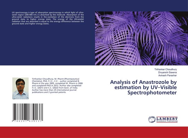 Produktbild: Analysis of Anastrozole by estimation by UV-Visible Spectrophotometer