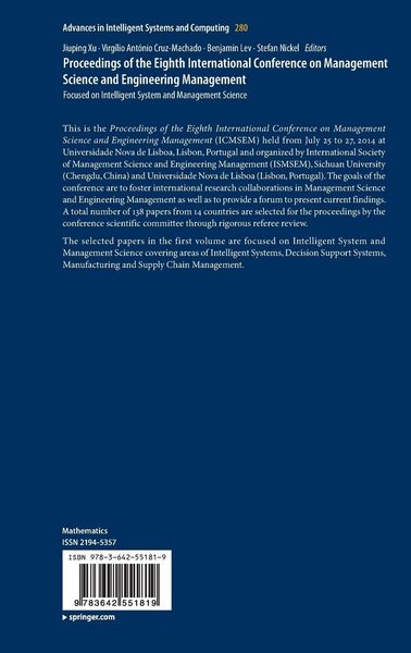 Produktbild: Proceedings of the Eighth International Conference on Management Science and Engineering Management
