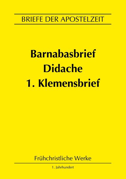 Produktbild: Barnabasbrief, Didache, 1.Klemensbrief