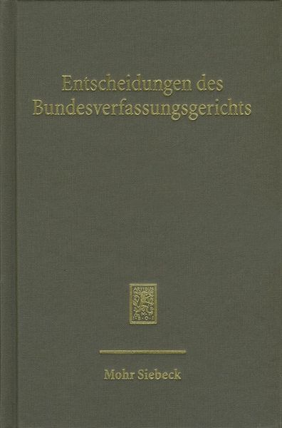 Produktbild: Entscheidungen des Bundesverfassungsgerichts (BVerfGE)