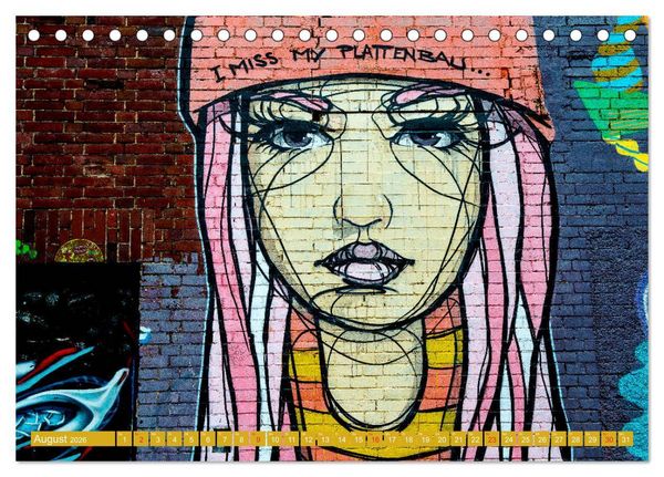 Produktbild: Street art K&ouml;ln Michael Jaster (Tischkalender 2026 DIN A5 quer), CALVENDO Monatskalender