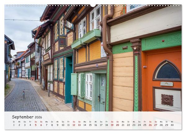 Produktbild: Wernigerode - Historische Fachwerkstadt am Harz (hochwertiger Premium Wandkalender 2026 DIN A2 quer), Kunstdruck in Hochglanz