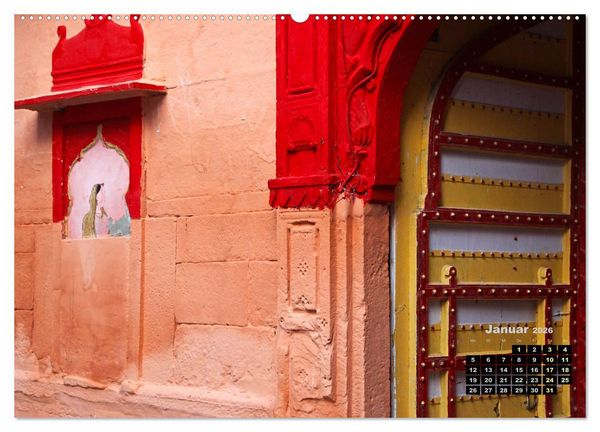 Produktbild: Typisch Indien - Unterwegs in Rajasthan (hochwertiger Premium Wandkalender 2026 DIN A2 quer), Kunstdruck in Hochglanz