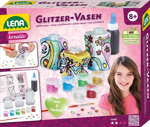Produktbild: Glitzer-Vasen, Faltschachtel
