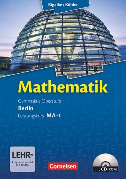 Produktbild: Bigalke/K&ouml;hler: Mathematik - Berlin - Ausgabe 2010 - Leistungskurs 1. Halbjahr