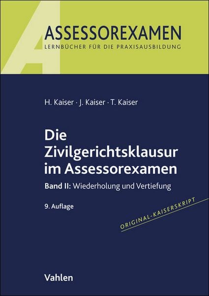 Produktbild: Die Zivilgerichtsklausur im Assessorexamen