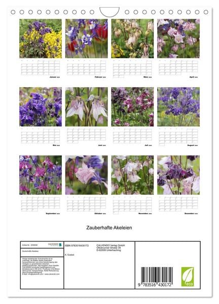 Produktbild: Zauberhafte Akeleien (Wandkalender 2026 DIN A4 hoch), CALVENDO Monatskalender