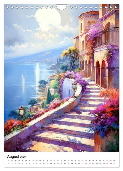Produktbild: Italienische Riviera - wundersch&ouml;ne K&uuml;ste (Wandkalender 2026 DIN A4 hoch), CALVENDO Monatskalender