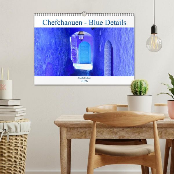 Produktbild: Chefchaouen - Blue Details (Wandkalender 2026 DIN A3 quer), CALVENDO Monatskalender