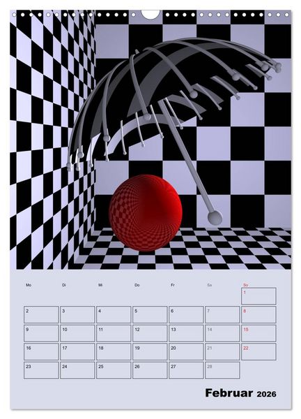 Produktbild: OpArt und mehr (Wandkalender 2026 DIN A3 hoch), CALVENDO Monatskalender