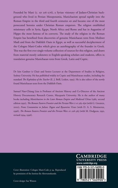 Produktbild: Manichaean Texts from the Roman Empire