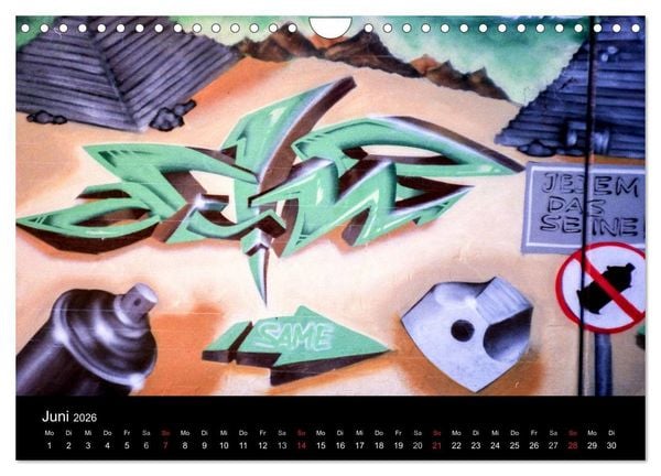Produktbild: Graffiti - Kunst aus der Dose (Wandkalender 2026 DIN A4 quer), CALVENDO Monatskalender