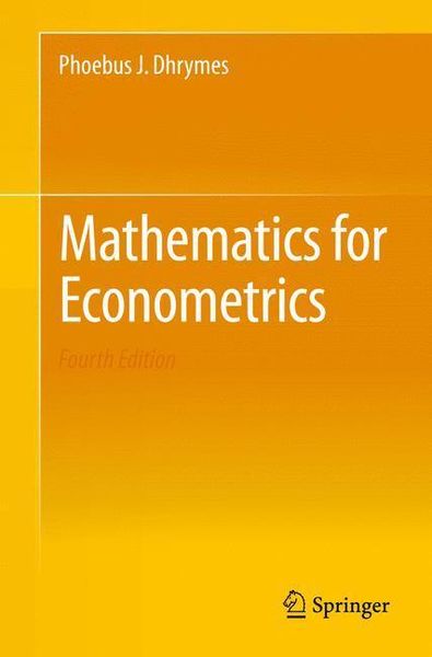 Produktbild: Mathematics for Econometrics