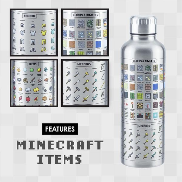 Produktbild: Minecraft Metall Wasserflasche