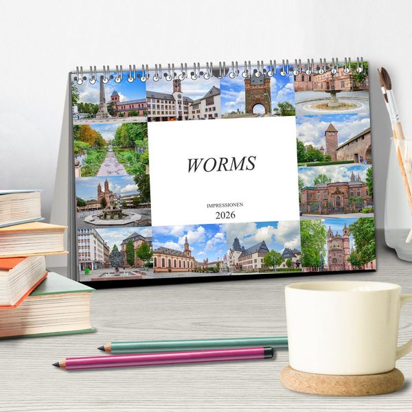 Produktbild: Worms Impressionen (Tischkalender 2026 DIN A5 quer), CALVENDO Monatskalender