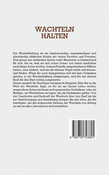Produktbild: Wachteln halten - Das Wachtel 1x1