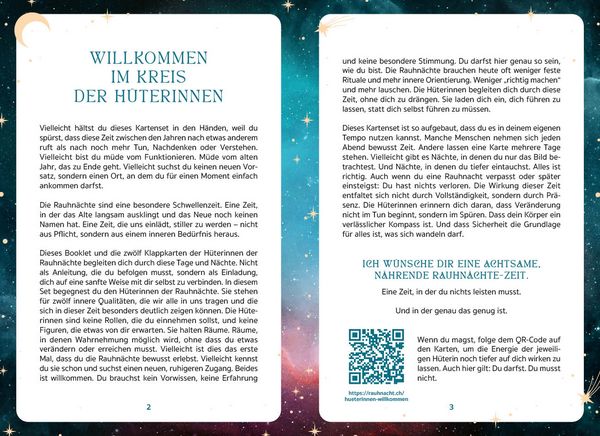 Produktbild: Kartenset: H&uuml;terinnen der Rauhn&auml;chte | mit Ritualen, Affirmationen und Videomeditationen