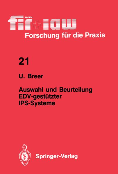 Produktbild: Auswahl und Beurteilung EDV-gest&uuml;tzter IPS-Systeme