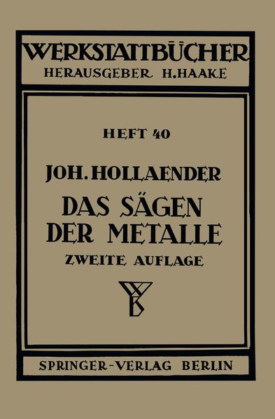 Produktbild: Das S&auml;gen der Metalle