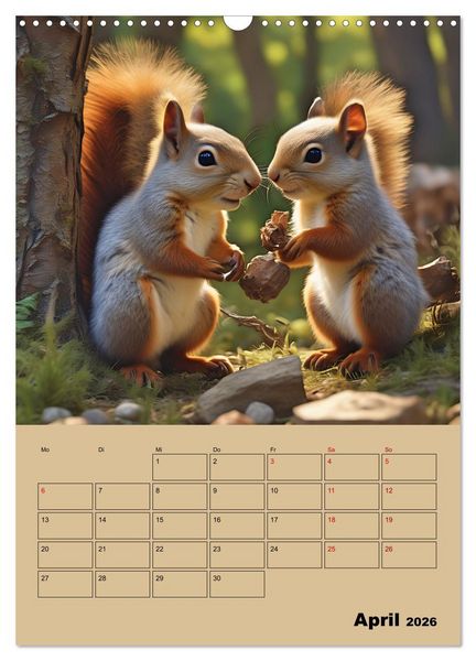Produktbild: Tierkinder im Zauberwald (Wandkalender 2026 DIN A3 hoch), CALVENDO Monatskalender