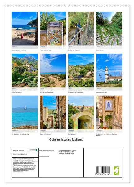 Produktbild: Geheimnisvolles Mallorca (hochwertiger Premium Wandkalender 2026 DIN A2 hoch), Kunstdruck in Hochglanz