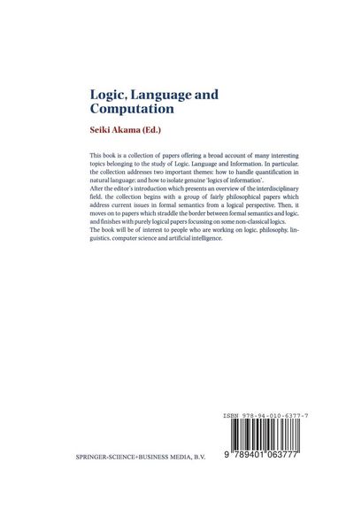 Produktbild: Logic, Language and Computation
