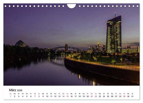 Produktbild: Frankfurt am Main bei Tag und Nacht (Wandkalender 2026 DIN A4 quer), CALVENDO Monatskalender