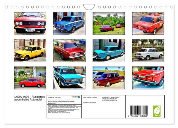 Produktbild: LADA-1600 - Russlands popul&auml;rstes Automobil (Wandkalender 2026 DIN A4 quer), CALVENDO Monatskalender