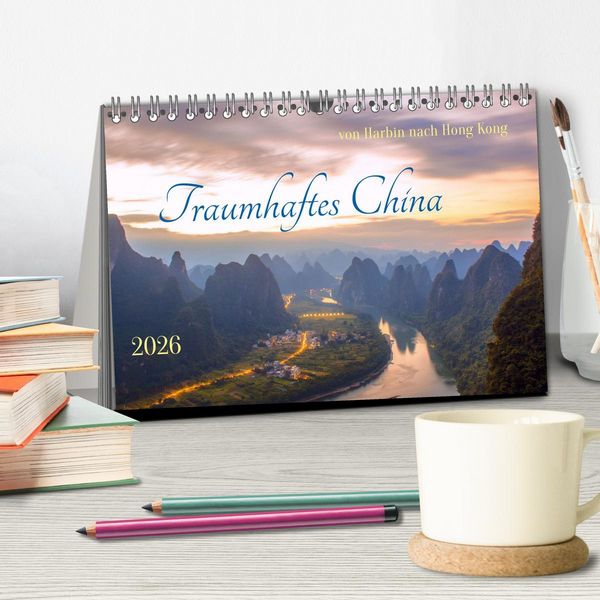Produktbild: Traumhaftes China (Tischkalender 2026 DIN A5 quer), CALVENDO Monatskalender