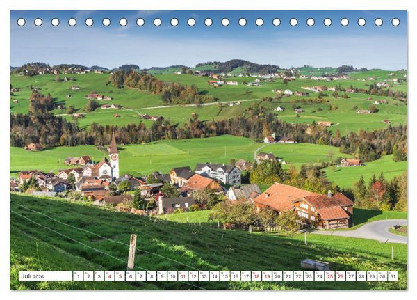 Produktbild: Appenzellerland (Tischkalender 2026 DIN A5 quer), CALVENDO Monatskalender