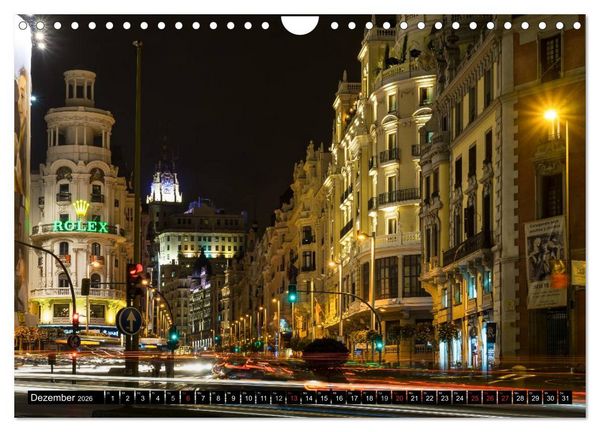 Produktbild: Madrid bei Nacht (Wandkalender 2026 DIN A4 quer), CALVENDO Monatskalender