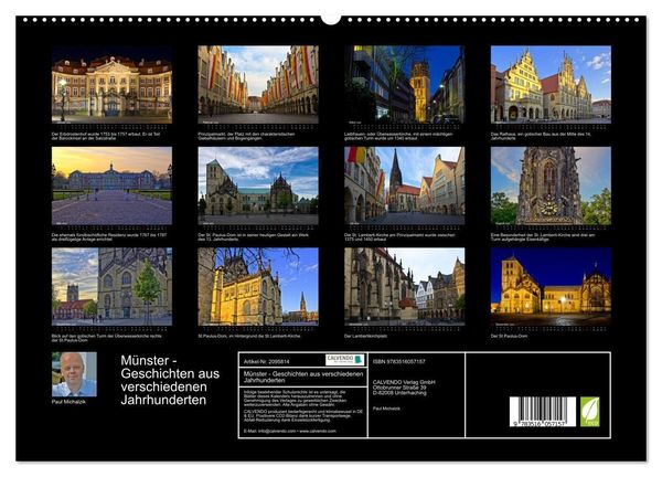 Produktbild: M&uuml;nster - Geschichten aus verschiedenen Jahrhunderten (hochwertiger Premium Wandkalender 2026 DIN A2 quer), Kunstdruck in Hochglanz