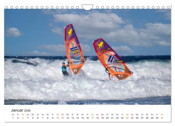 Produktbild: Windsurfen - endlose Wellen (Wandkalender 2026 DIN A4 quer), CALVENDO Monatskalender