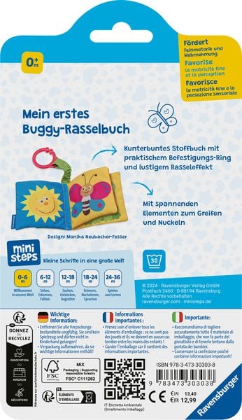 Produktbild: Ministeps: Mein erstes Buggy-Rasselbuch