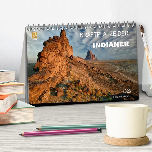 Produktbild: Kraftpl&auml;tze der Indianer (Tischkalender 2026 DIN A5 quer), CALVENDO Monatskalender