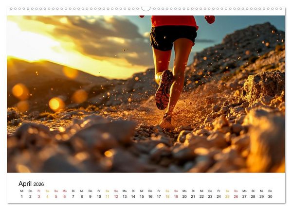 Produktbild: Trailrunning Power (Wandkalender 2026 DIN A2 quer), CALVENDO Monatskalender