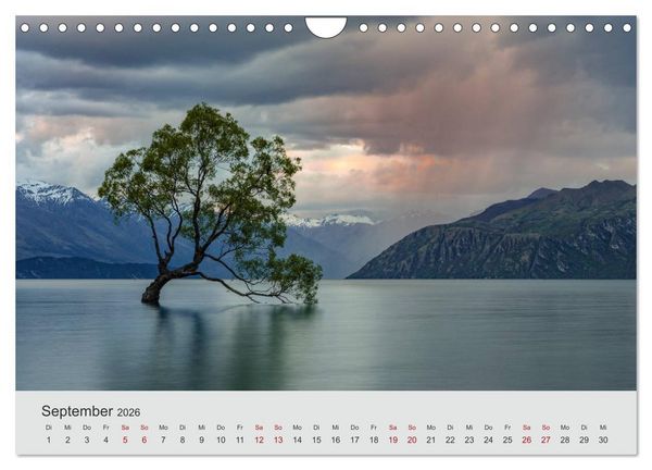 Produktbild: Neuseeland - Eine fotografische Rundreise von Nord nach S&uuml;d (Wandkalender 2026 DIN A4 quer), CALVENDO Monatskalender