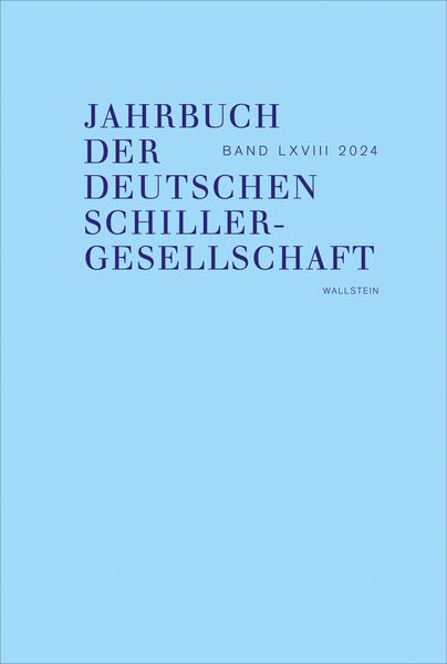 Produktbild: Jahrbuch der Deutschen Schillergesellschaft 2024