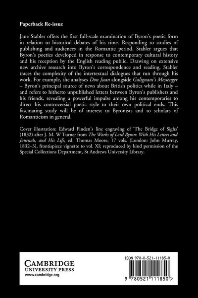 Produktbild: Byron, Poetics and History