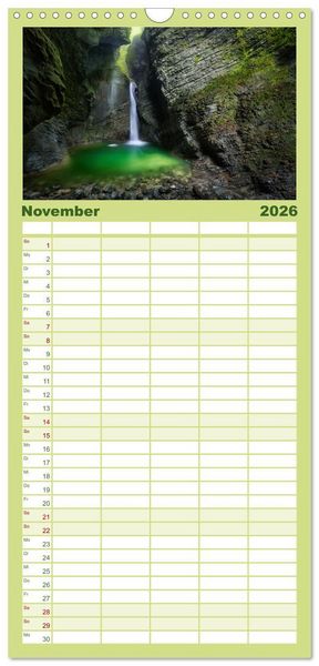 Produktbild: Familienplaner 2026 - Faszinierendes Europa mit 5 Spalten (Wandkalender, 21 x 45 cm) CALVENDO