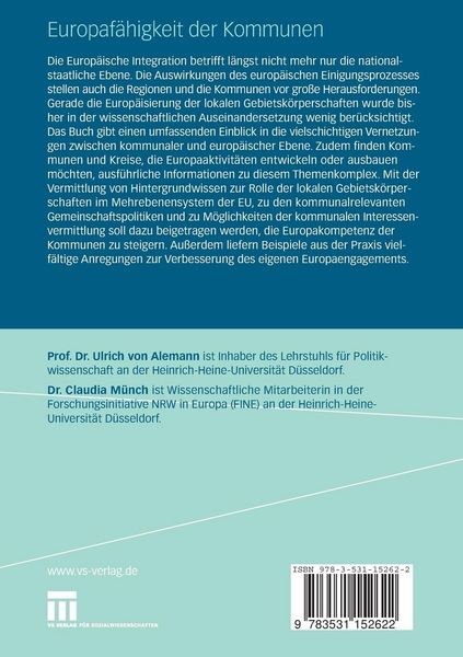 Produktbild: Europaf&auml;higkeit der Kommunen