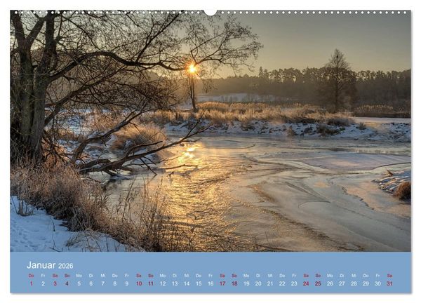 Produktbild: Das Jahr an der Naab zwischen Burglengenfeld und Kallm&uuml;nz (Wandkalender 2026 DIN A2 quer), CALVENDO Monatskalender